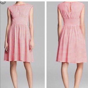 Kate Spade Red and White Stripe Midi Dress